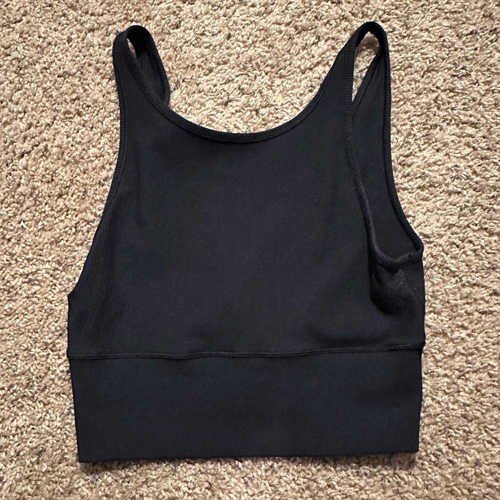 lululemon athletica Black Cropped Tank Top